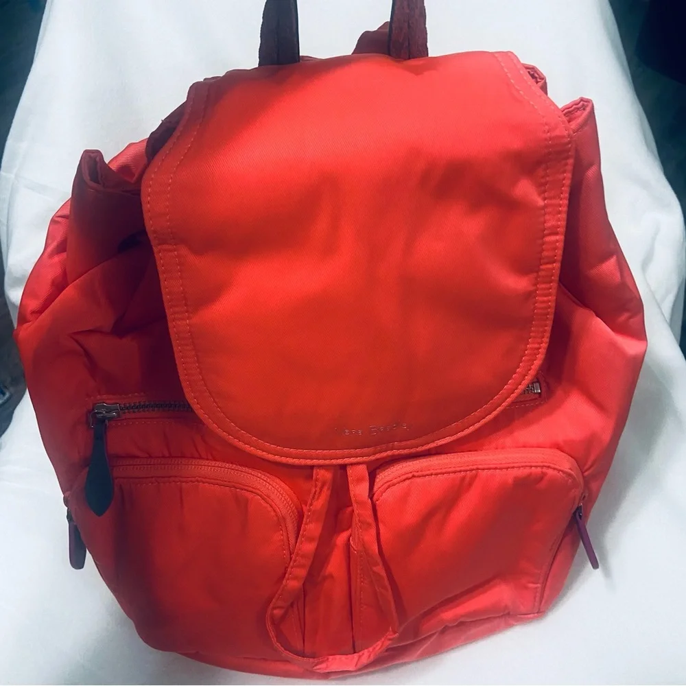 New Vera Bradley Midtown Cargo Coral Backpack with Padded Straps